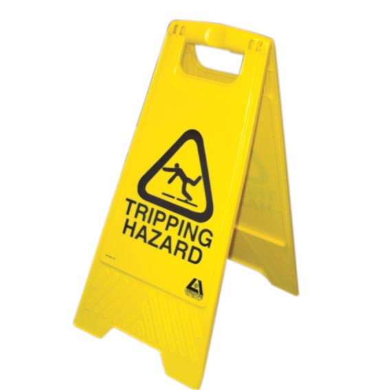 Livingstone A Frame Sign 33x66cm 33cm Spread "Tripping Hazard" Recyclable Polypropylene - Yellow x25