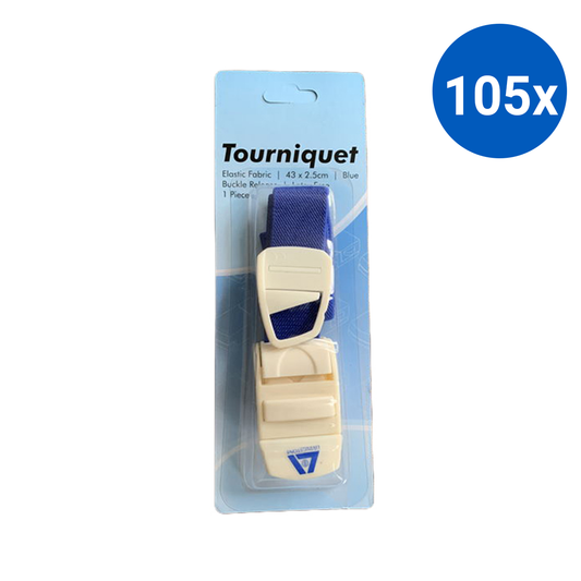 Livingstone Tourniquet Reusable Elastic Fabric 43 x 2.5cm Latex Free 1 Pc/Blister Card - Blue x105