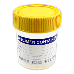 Livingstone Specimen Container 70 ml 42x67 mm Recyclable Polypropylene 550 Pieces/Carton - Yellow/White x5