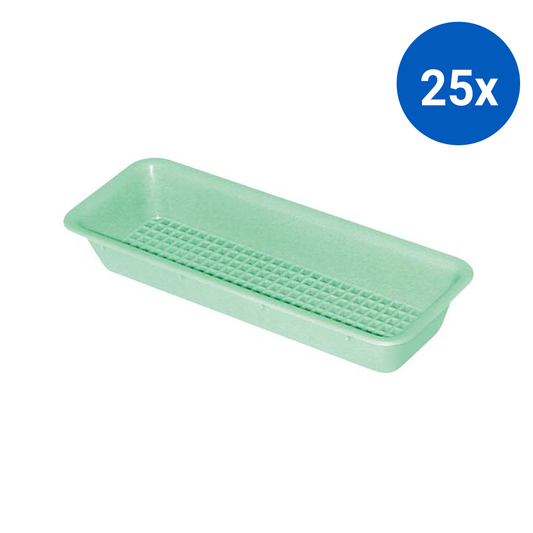 Autoplas Perforated Tray 270 x 150 x 40 mm Autoclavable - Green x25