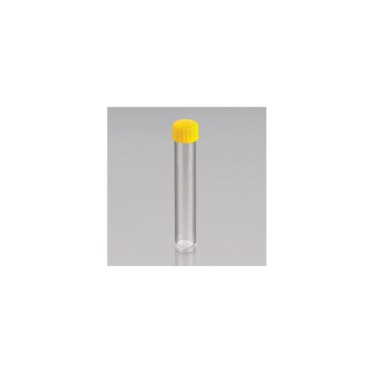 Livingstone Flat Bottom Tube 10ml 16x100mm Unlabelled Sterile 100 Pcs/Bag - Clear/Yellow Cap x20