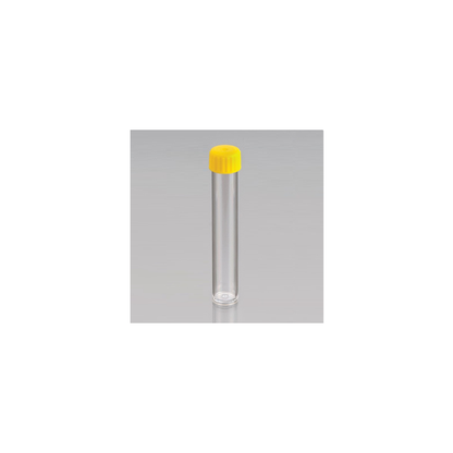 Livingstone Flat Bottom Tube 10ml 16x100mm Unlabelled Sterile 100 Pcs/Bag - Clear/Yellow Cap x20