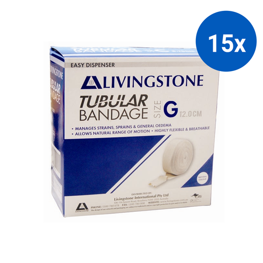 Livingstone Tubular Cotton Stockinette Bandage Size G or 7 1 Roll/Box - White x15