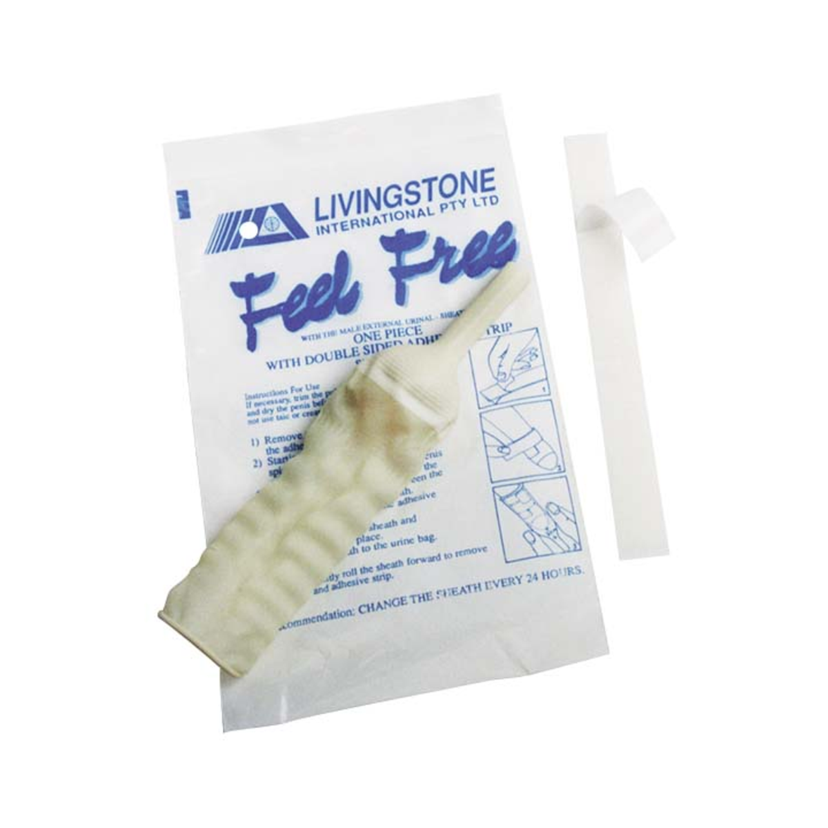 Livingstone External Male Sheath 25mm Diameter - White x405