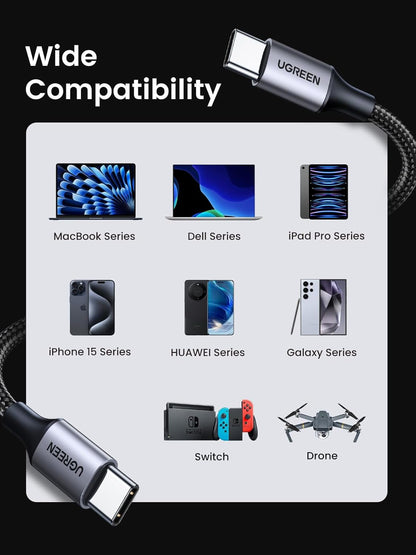 UGREEN 2M USB-C to USB-C Cable 60W PD