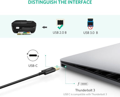 UGREEN 2M USB-C to USB-B 2.0 Cable
