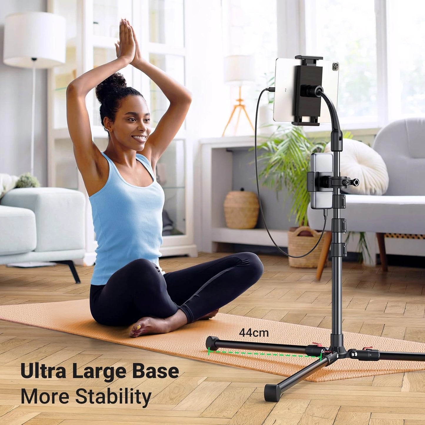 UGREEN 15647 2-in-1 Tablet + Phone Tripod Stand Black