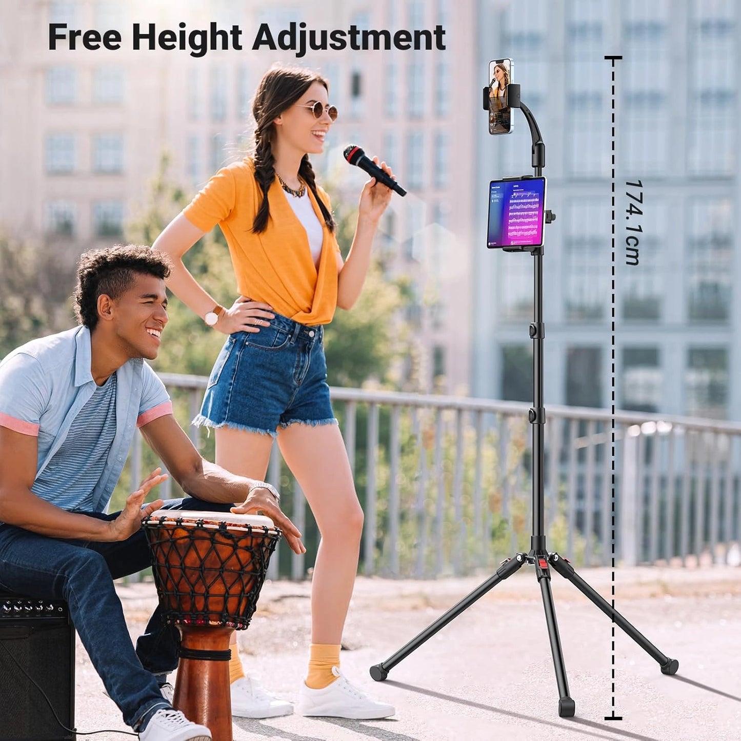 UGREEN 15647 2-in-1 Tablet + Phone Tripod Stand Black