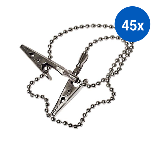 Livingstone Dental Bib Chains Stainless Steel 46cm Autoclavable - Silver x45