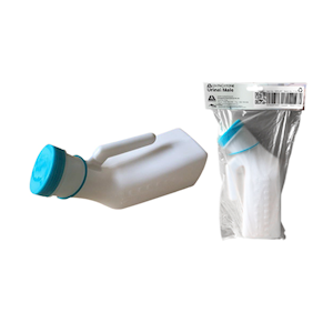 Livingstone Urinal Male with Screw Lid 1000ml Polyethylene (HDPE) - White x30