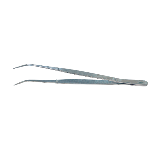 Livingstone Dental Tweezers Forceps 15cm Angled with Pin Stainless Steel - Silver x30