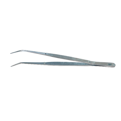 Livingstone Dental Tweezers Forceps 15cm Angled with Pin Stainless Steel - Silver x30