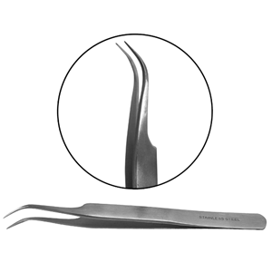 Livingstone Ultra Fine Tips Tweezer No 7 123MM Curved Pointy Stainless Steel Precision Tool - Silver x30