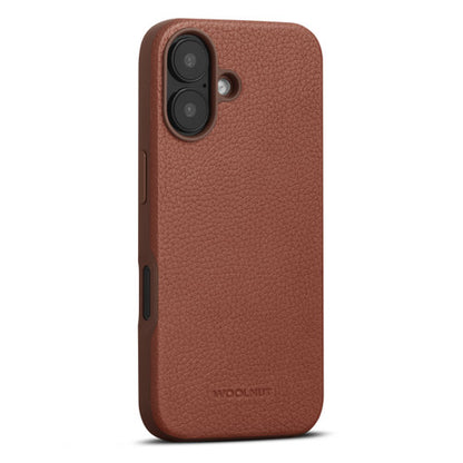 Woolnut Leather Case iPhone 16 - Cognac