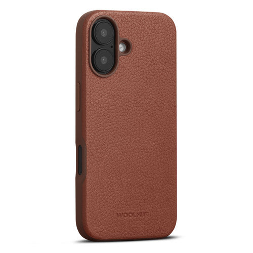 Woolnut Leather Case iPhone 16 - Cognac