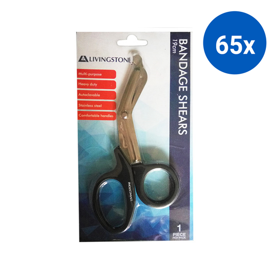 Livingstone Multi-Purpose Shears Bandage Scissors 19cm Retail Pack - Black x65