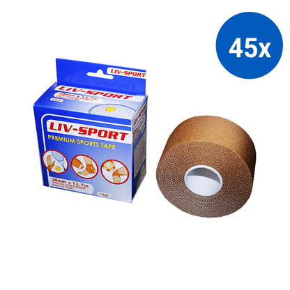 Liv-Sport Premium Rigid Strapping Sports Tape 38mm x 13.7m - Skin Color x45