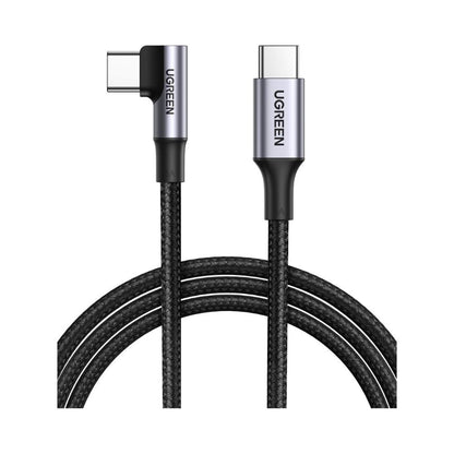 UGREEN Angle USB-C Male to USB-C Male 100W Braided 3m Black