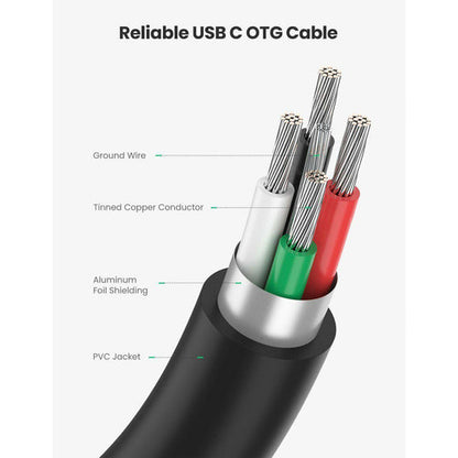 UGREEN 15cm USB-C to USB-A Female OTG Cable