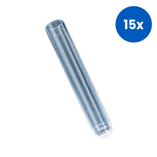 Aptaca Cylindrical Test Tube Recyclable Polystyrene 5ml 12 x 75mm - Clear x15
