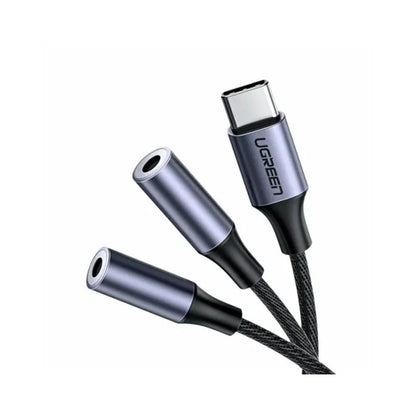 UGREEN USB-C to 3.5mm SplitterUSBC Male-2x3.5MM Female Jack