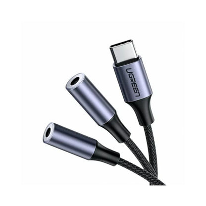 UGREEN USB-C to 3.5mm SplitterUSBC Male-2x3.5MM Female Jack
