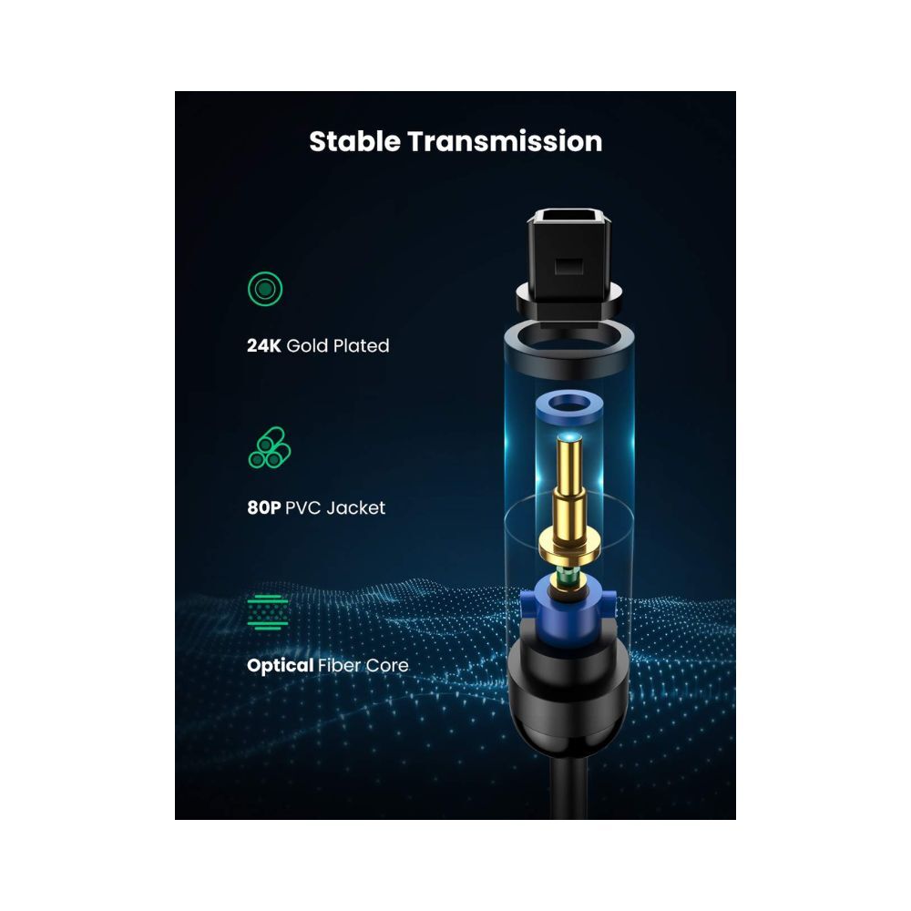 UGREEN Fiber Optical Audio Cable 3M Black
