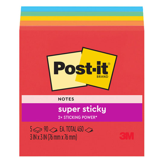 Post‑It Super Sticky Notes Marrakesh 76 x 76mm 5‑Pack
