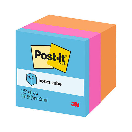 Post‑It Sticky Notes Cube 2053‑ELT‑O 76 x 76mm Box of 4