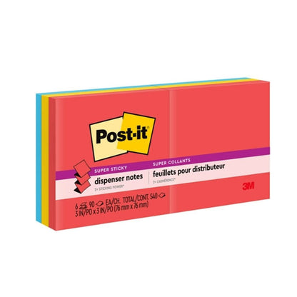 Post‑It Super Sticky Pop‑Up Notes Marrakesh 76 x 76mm 6‑Pack