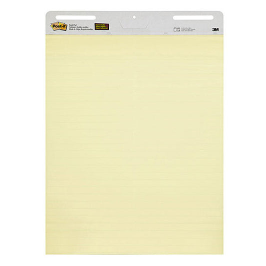 Post‑It Lined Easel Pads Canary Yellow 635 x 762mm Box of 2