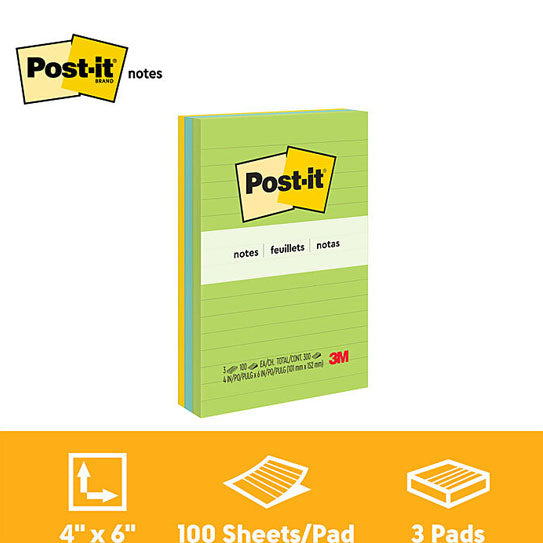 Post‑It Notes 152 x 102mm 3‑Pack