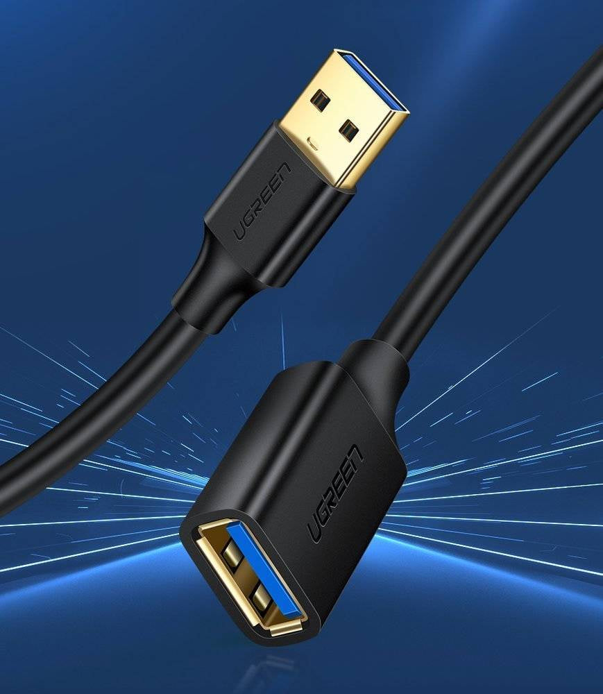 UGREEN USB 3.0 Extension Male Cable 1.5m Black