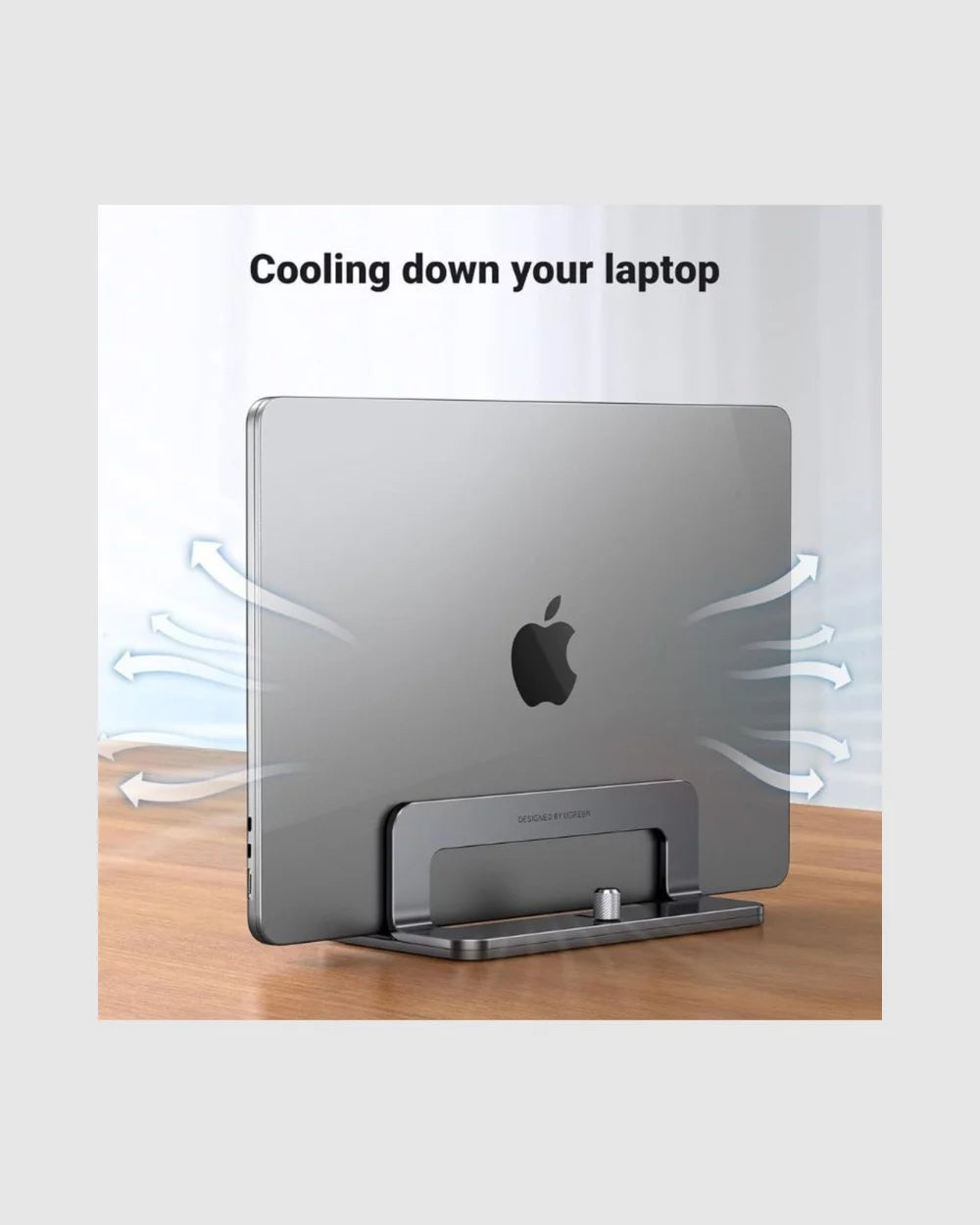 UGREEN Aluminium Vertical Laptop Stand Black
