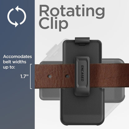 Encased Rebel Case iPhone 13 Pro with Belt Clip Holster - Black