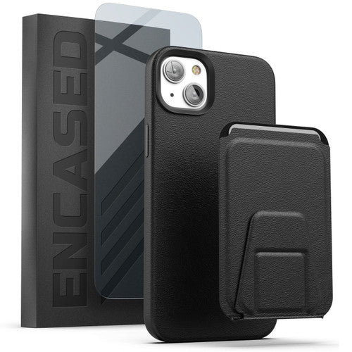Encased Artura Leather MagSafe Case and Wallet iPhone 14 - Black