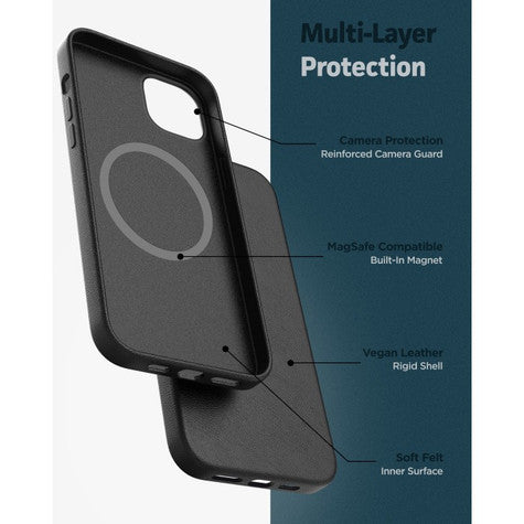 Encased Artura Leather MagSafe Case and Wallet iPhone 14 Pro Max - Black