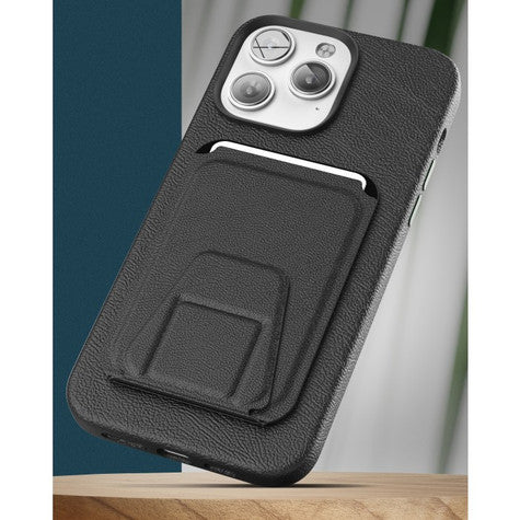 Encased Artura Leather MagSafe Case and Wallet iPhone 14 Pro Max - Black