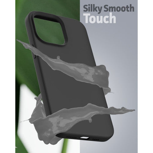 Encased Silicone Case iPhone 14 Pro Max with Neck and Wrist Strap - Black