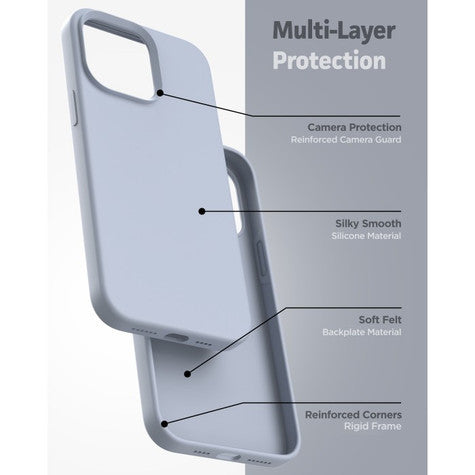 Encased Silicone Case iPhone 14 Pro with Neck and Wrist Strap - Lavender