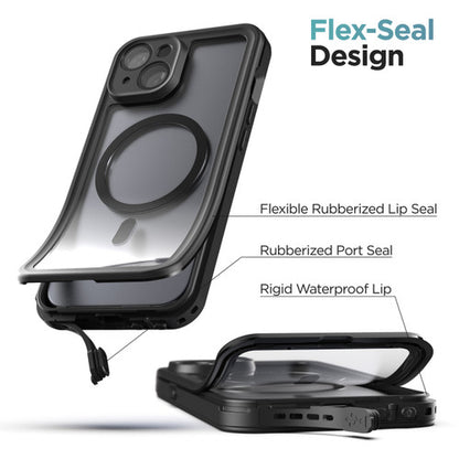Encased Waterproof Case iPhone 15 Plus with Belt Clip Holster - Clear
