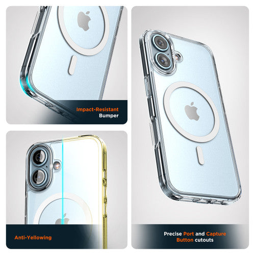 Encased MagSafe Clear Case iPhone 16 with Clear Grip - Clear