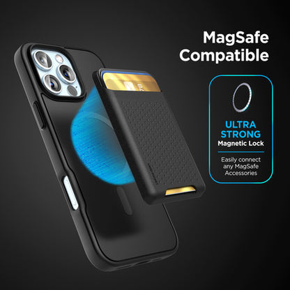 Encased Slimshield MagSafe Case iPhone 16 Pro Max with Belt Clip Holster - Black