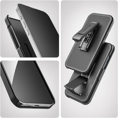 Encased Duraclip Case with Belt Clip Holster iPhone 16e - Black