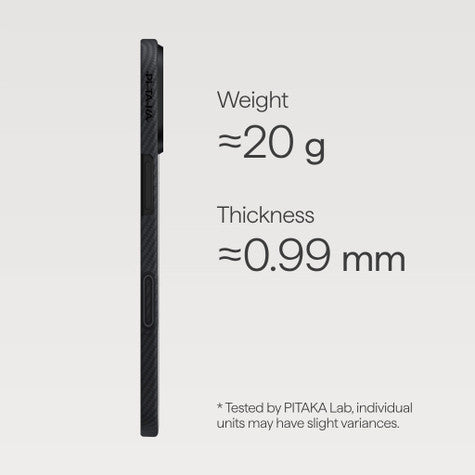 Pitaka Ultra-Slim Case iPhone 17 - Black/Grey