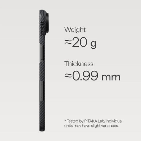 Pitaka Ultra-Slim Case iPhone 17 Air - Black/Grey