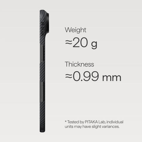 Pitaka Ultra-Slim Case iPhone 17 Pro - Black/Grey