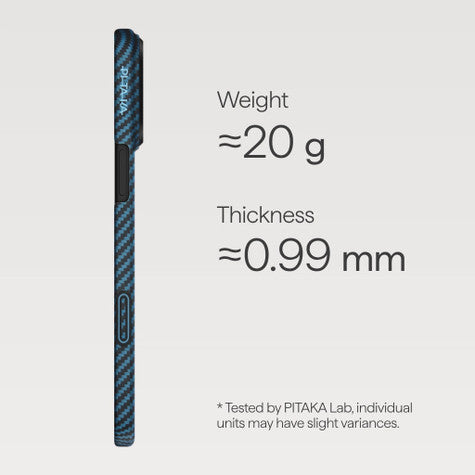 Pitaka Ultra-Slim Case iPhone 17 Pro - Black/Blue