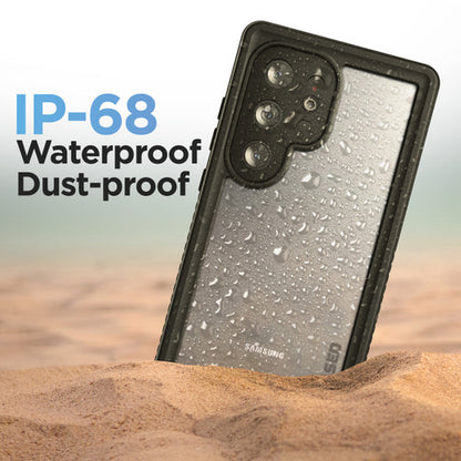 Encased Waterproof Case Samsung Galaxy S24 Ultra with Belt Clip Holster - Black