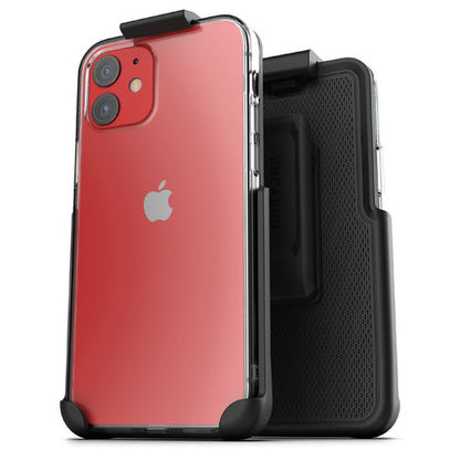 Encased Clear Back Case iPhone 12/12 Pro with Belt Clip Holster - Clear
